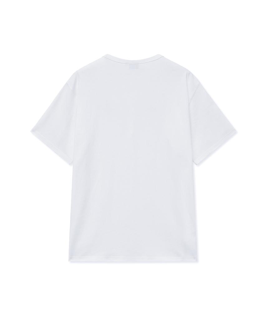 YALE [2Pack] Heavyweight Snell Logo Short Sleeve T-Shirt_White/Blue Gray