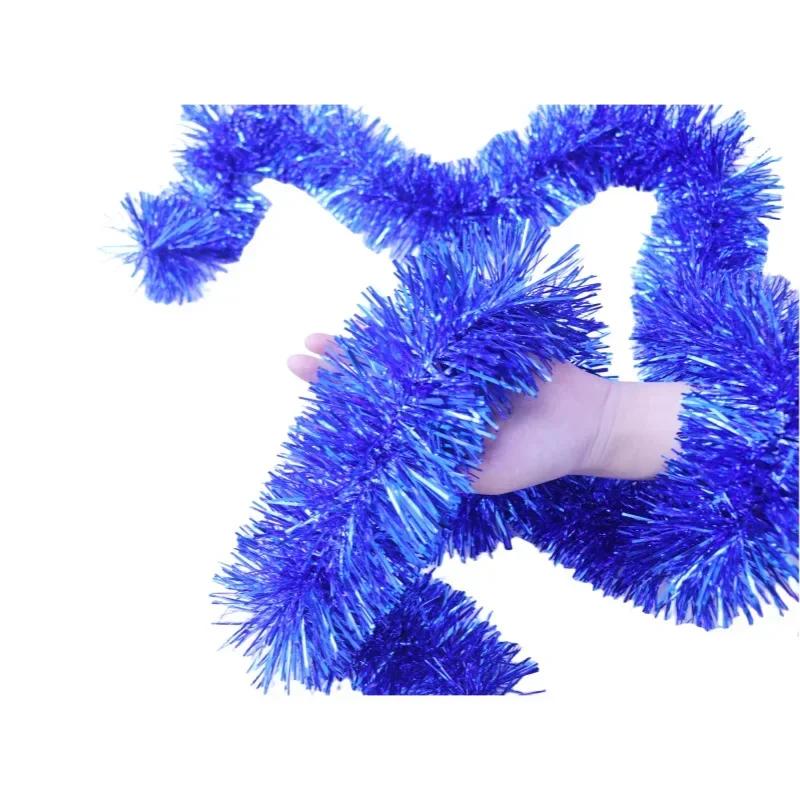 2m Christmas Tinsel Garland Shiny Hanging Garland Ornaments for Christmas Tree Party Supplies Indoor and Outdoor Decoration
