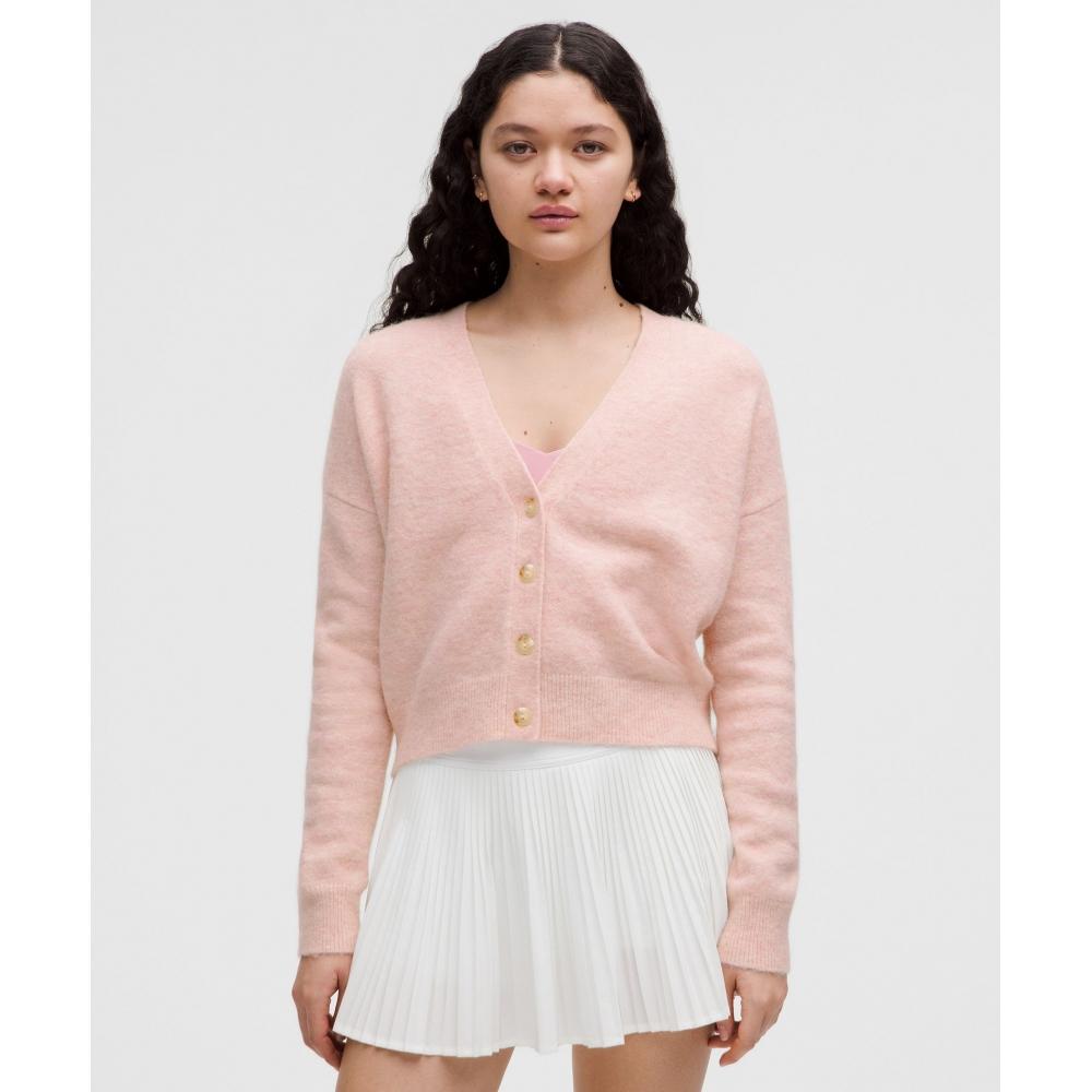 

Lululemon Женский свитер-кардиган из смеси шерсти альпаки, розовый miSt XS