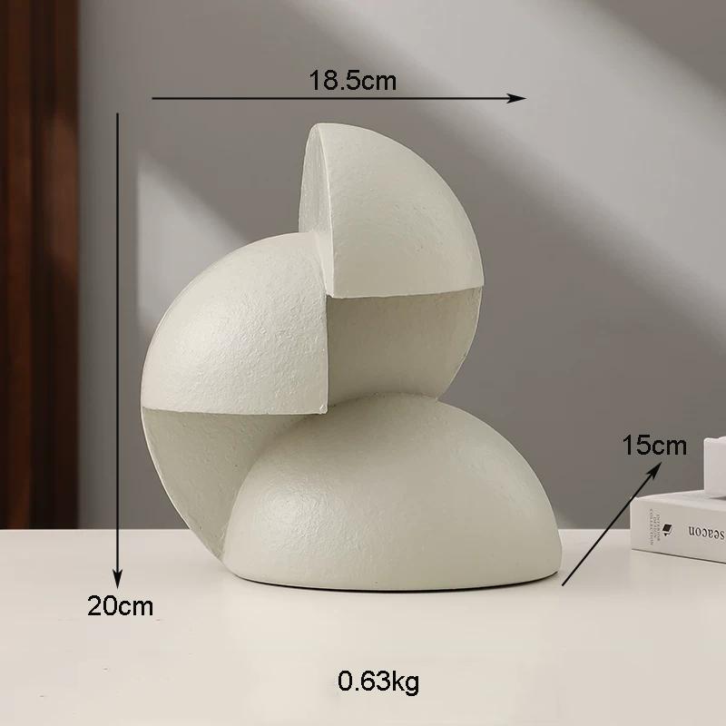 Resin Geometric Sculpture Accessories Items Home Livingroom Entrance Statue Decoration Hotel Store Desktop Figurines Ornaments