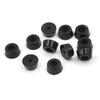 10 stuks zwarte rubberen ronde kast instrument koffer voeten voet ronde bumpers pads
