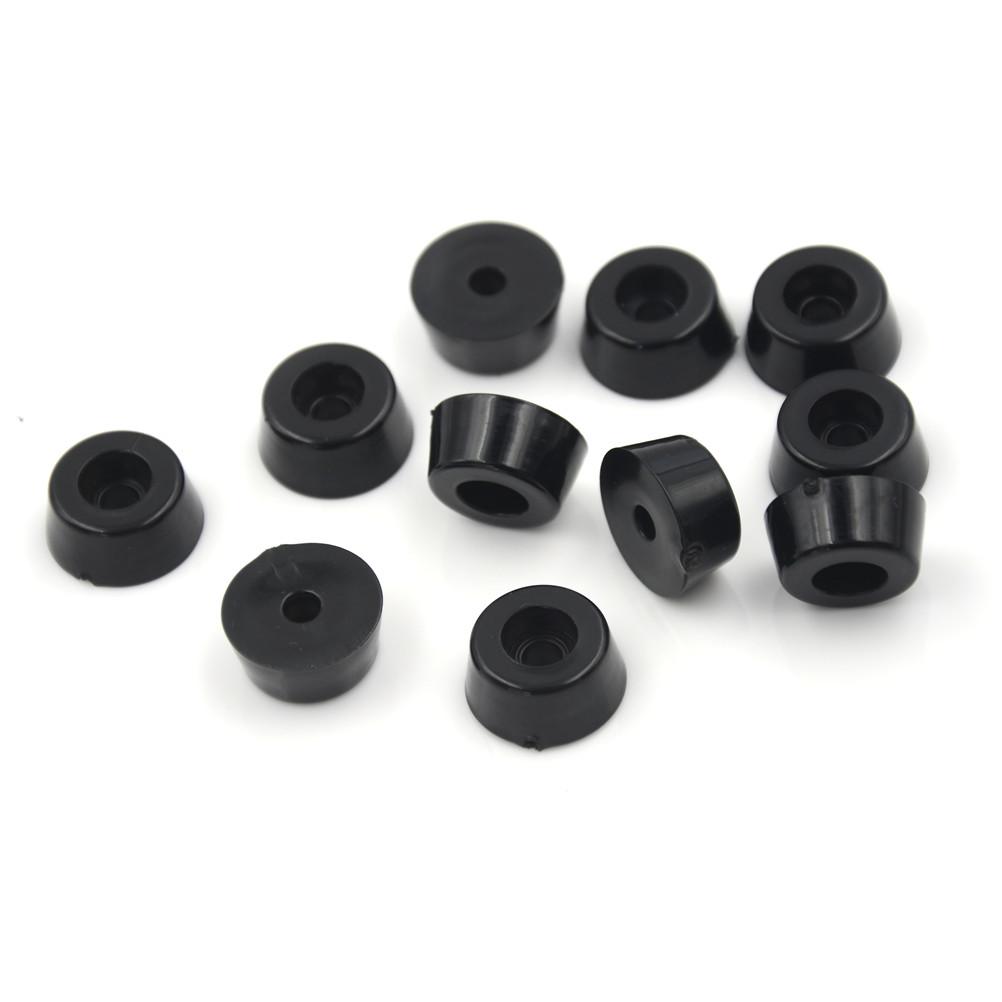 10 stuks zwarte rubberen ronde kast instrument koffer voeten voet ronde bumpers pads