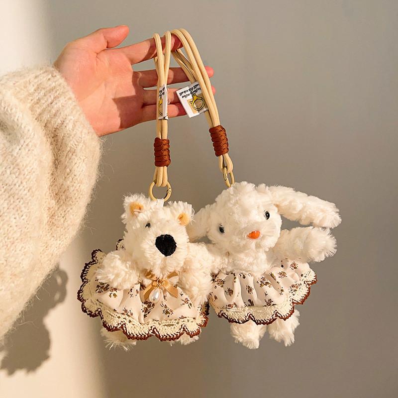 West Highland Sheepdog Pendant Plush Cartoon Rabbit Doll Small Doll Bag Pendant Keychain