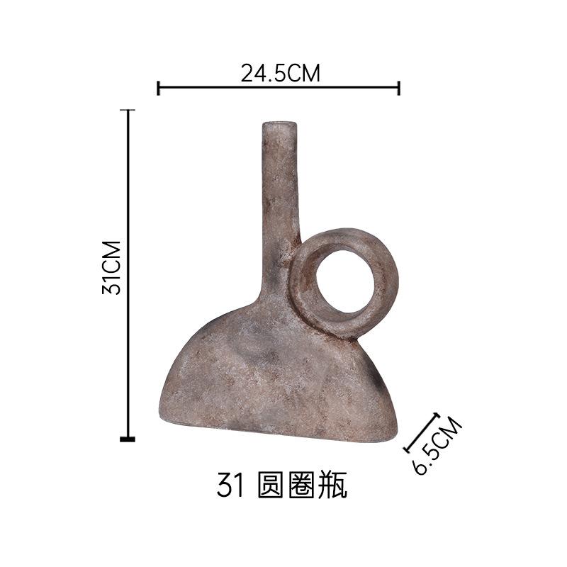 Retro New Chinese Ceramic Vase Decorations Ornaments Porcelain Vase with Flower Arrangement and Hydroponics in Porch TV Cabinet