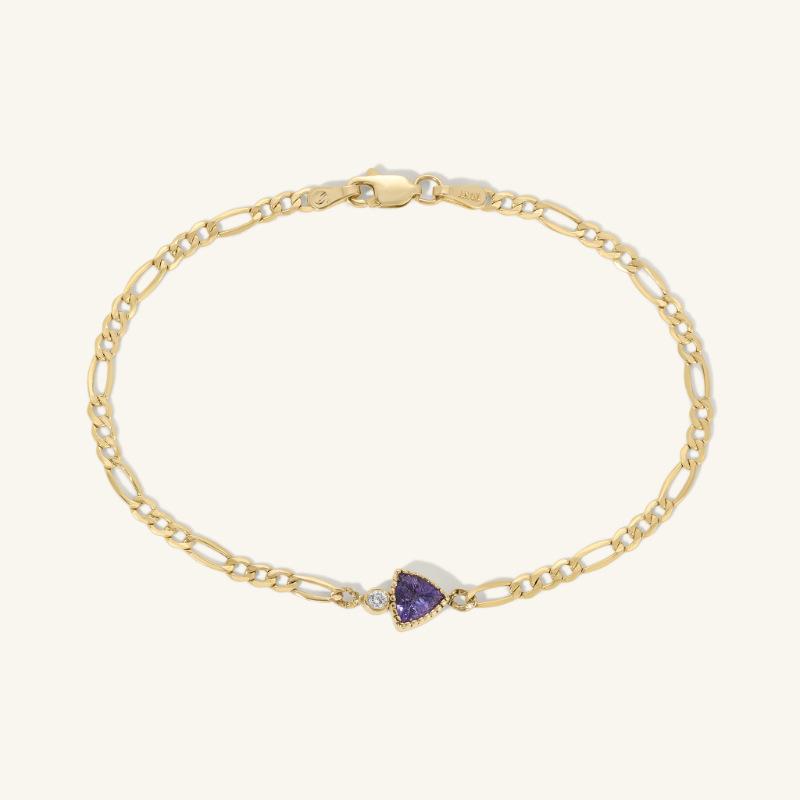 

Bracelet Color Zircon Pendant Stainless Steel Fashion Personality Bracelet Electroplating 18K Color Retention