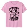 Skeleton Chic Lets Get Spooky Unisexs TShirt Halloween Gift For Her