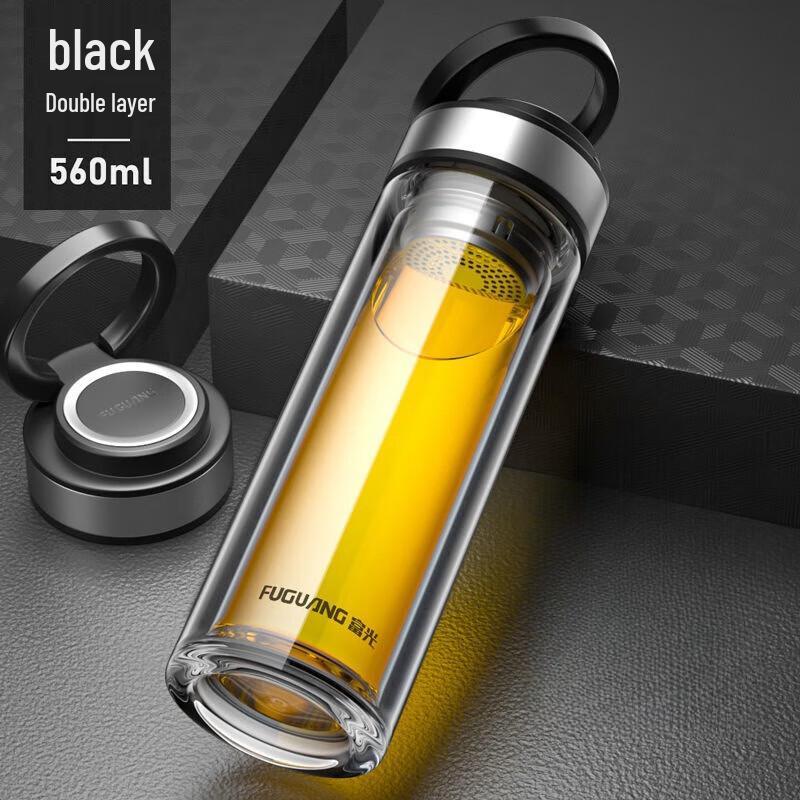 FUGUANG Double-Layer Glass Tea Infuser Bottle