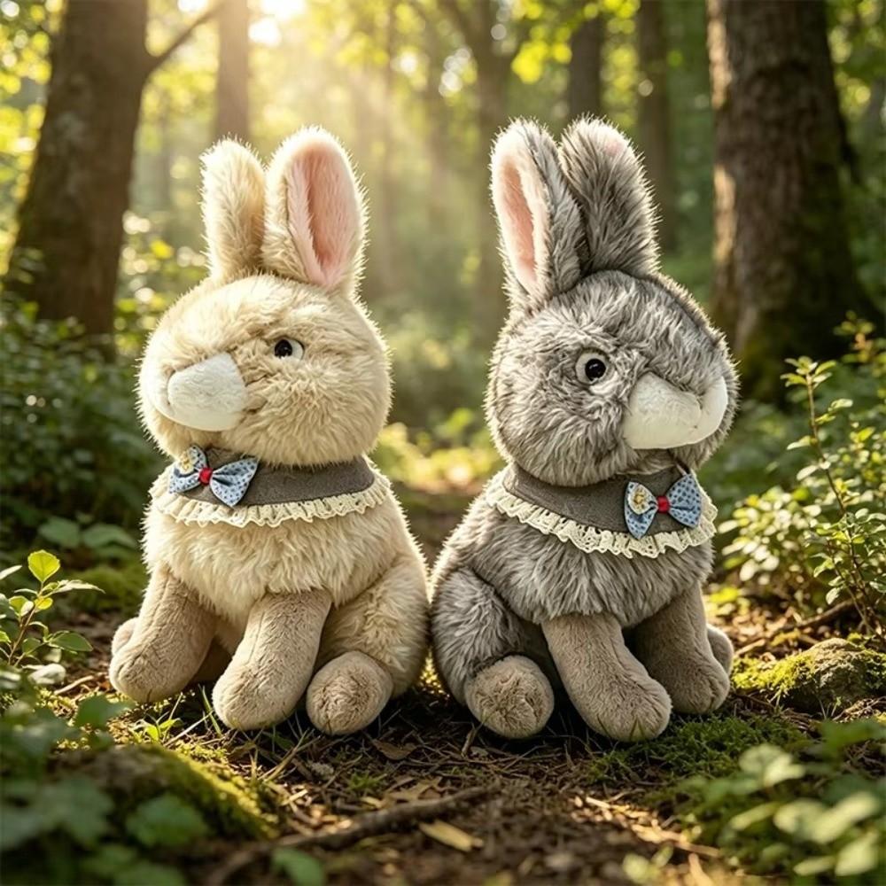 Soft Fluffy Bunny Stuffed Doll Lifelike Stuffed Bunny Doll Cute Rabbit Plush Toy Kid Gift