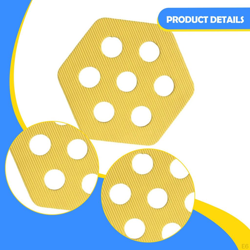 12 Pieces Hexagon Surfboard Pads Deck Decking Accessories Non Slip Mat Grip for