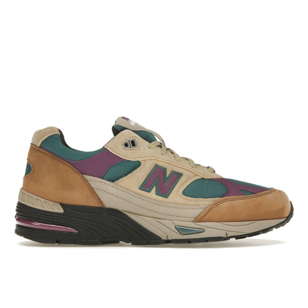 New Balance Palace X 991 Made In England Taos Taupe Grape Men Sneakers Teal Black Grape-Juice M991PAL