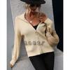 Autumn and winter knitted turtleneck solid color women's knitted sweater European and American zipper sweater women