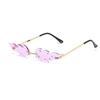 JYL TS Sunglasses Frameless Crystal Diamond UV/9041