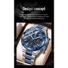 POEDAGAR Top Luxury Man Wristwatch Date Waterproof Luminous Chronograph Watch for Men Stainless Steel Quartz Watches Reloj
