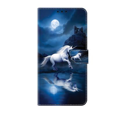 Einhorn Muster PU Leder Brieftasche Flip Foto Rahmen Buch Fall für iPhone Samsung Huawei Honor Xiaomi Redmi Oppo Sony Motorola Nokia Google