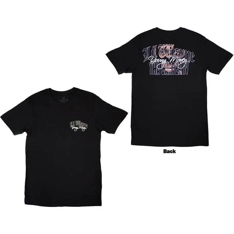 Lil Wayne Face Infill T Shirt Black New