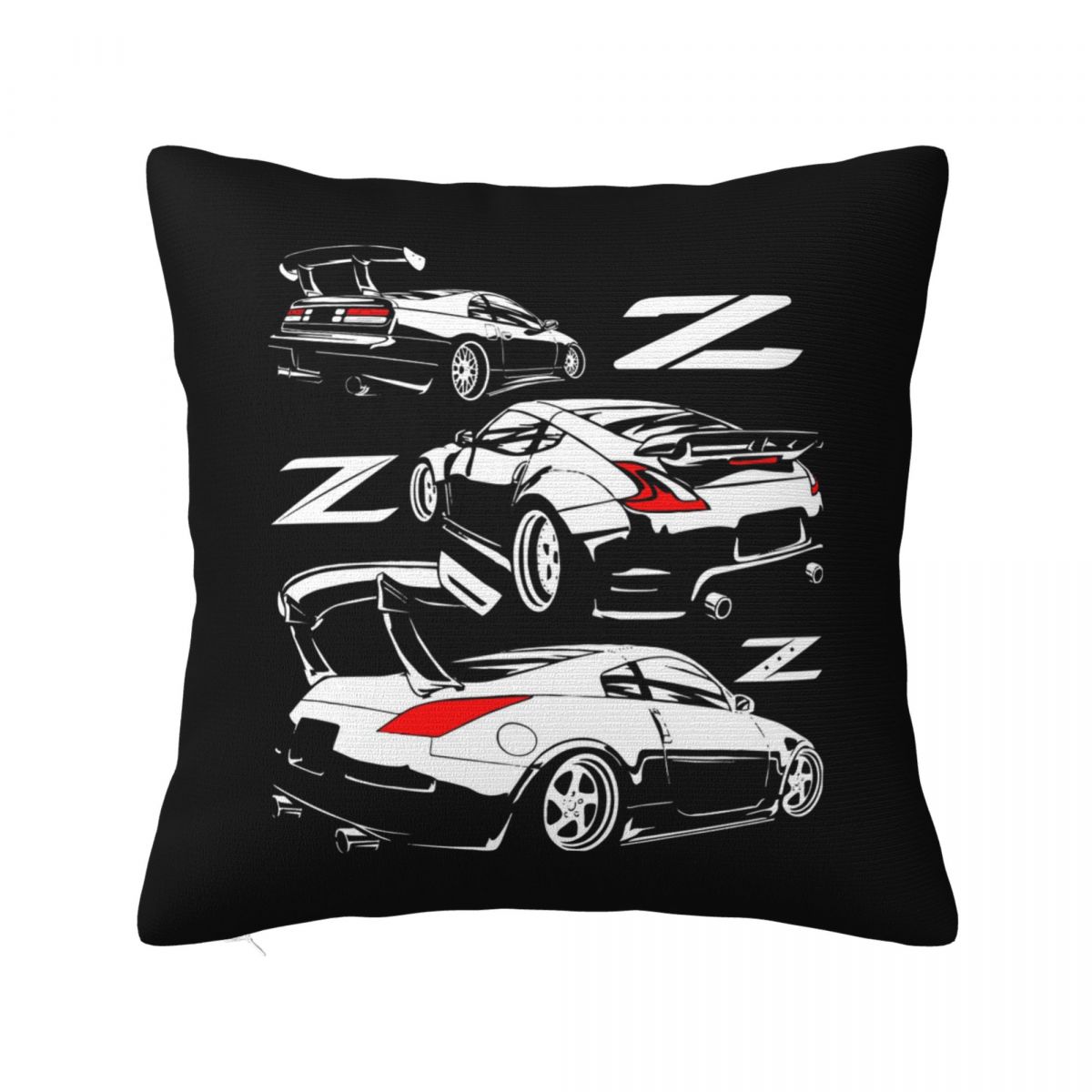 Z Family. 350z 370z 300zx Square Pillowcase Cushion Cover Pillow Case Throw Pillow Cover for Home Bedroom Car 12x12Inch