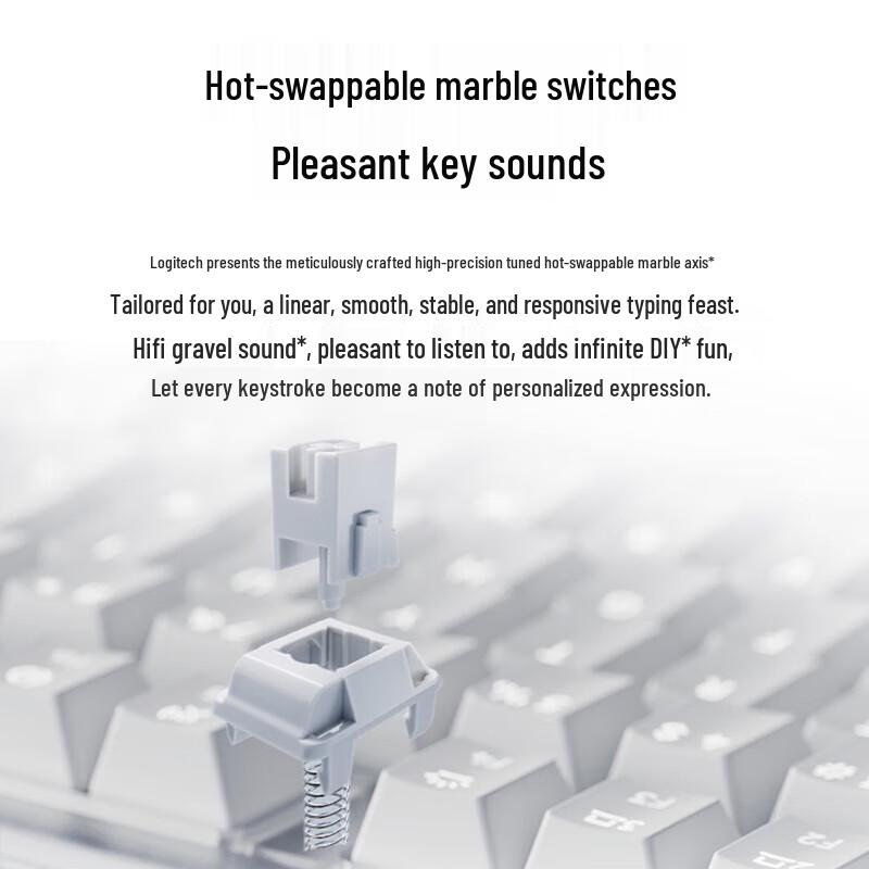 Logitech K75M & K98M Wireless Mechanical Keyboards & Combos (White)