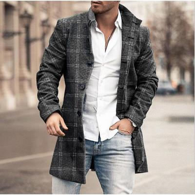 Gabardina con estampado de lana para hombre