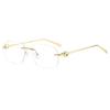 Metal Frame Square Sunglasses For Women Men Uv400 Protection Outdoor Fashion Accessories