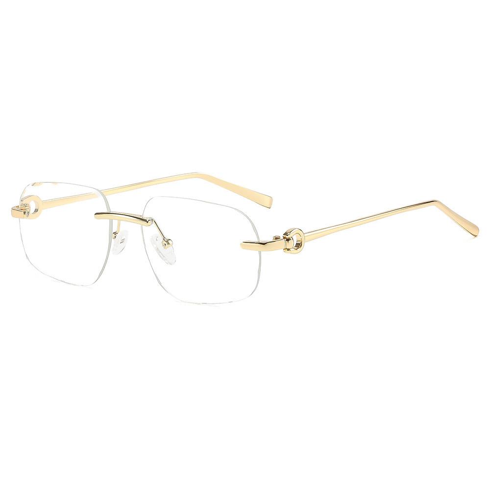 Metal Frame Square Sunglasses For Women Men Uv400 Protection Outdoor Fashion Accessories