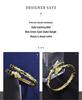 Goldene Schuppen Schlangenform Offener Federarmreif - Damen Trendiger High-End Armreif
