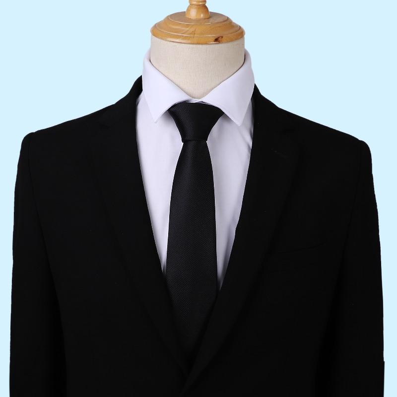 Men's Tie Solid Color Business Dress Polyester Will Tie Gifts To Set Personality Lgo