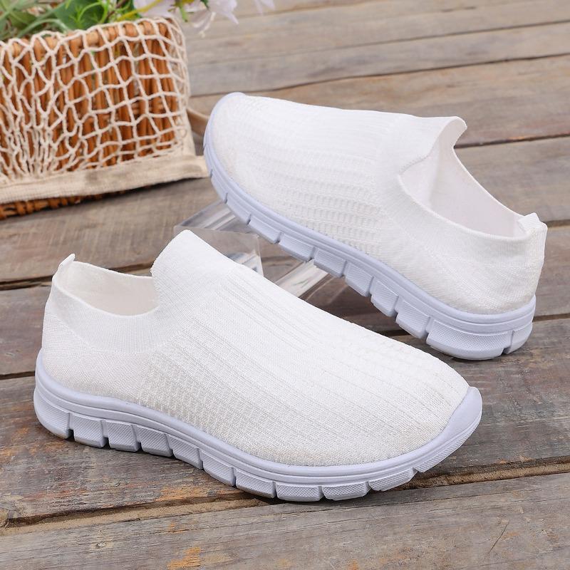 Fashion Shoes Cswo01 Women's Casual Flat Bottom Slip-On Round Toe Solid Color Single Shoes Fashiona Large Size Slip-On Low Cut Footwear Cm