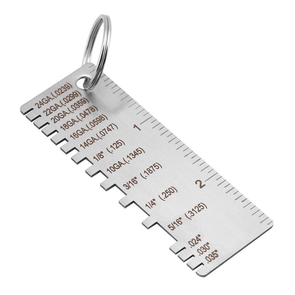 Stainless Steel Wire Metal Sheet Thickness Gauge Welding Gage Plated Size Inspection Tool