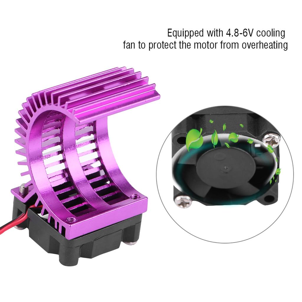 Model Accessory Heat Sink With Cooling Fan for 1 10 Scale Electric RC Car 540   550 Motor