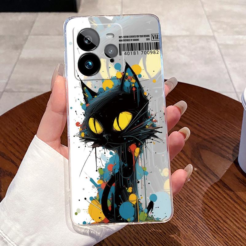 Jelly Casing For Realme GT 7 Pro / GT 7 / GT 7T Fundas Clear Silicone Soft TPU Back Cover Cute Cat Rabbit Heart Protective Case