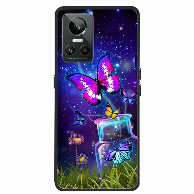 Mobilskal För Realme GT Neo3 Fodral Svart Silikon Mjuk Baksida För Realme GT Neo 3 Mobilskal Fodral RealmeGT G T Neo 3 Coque