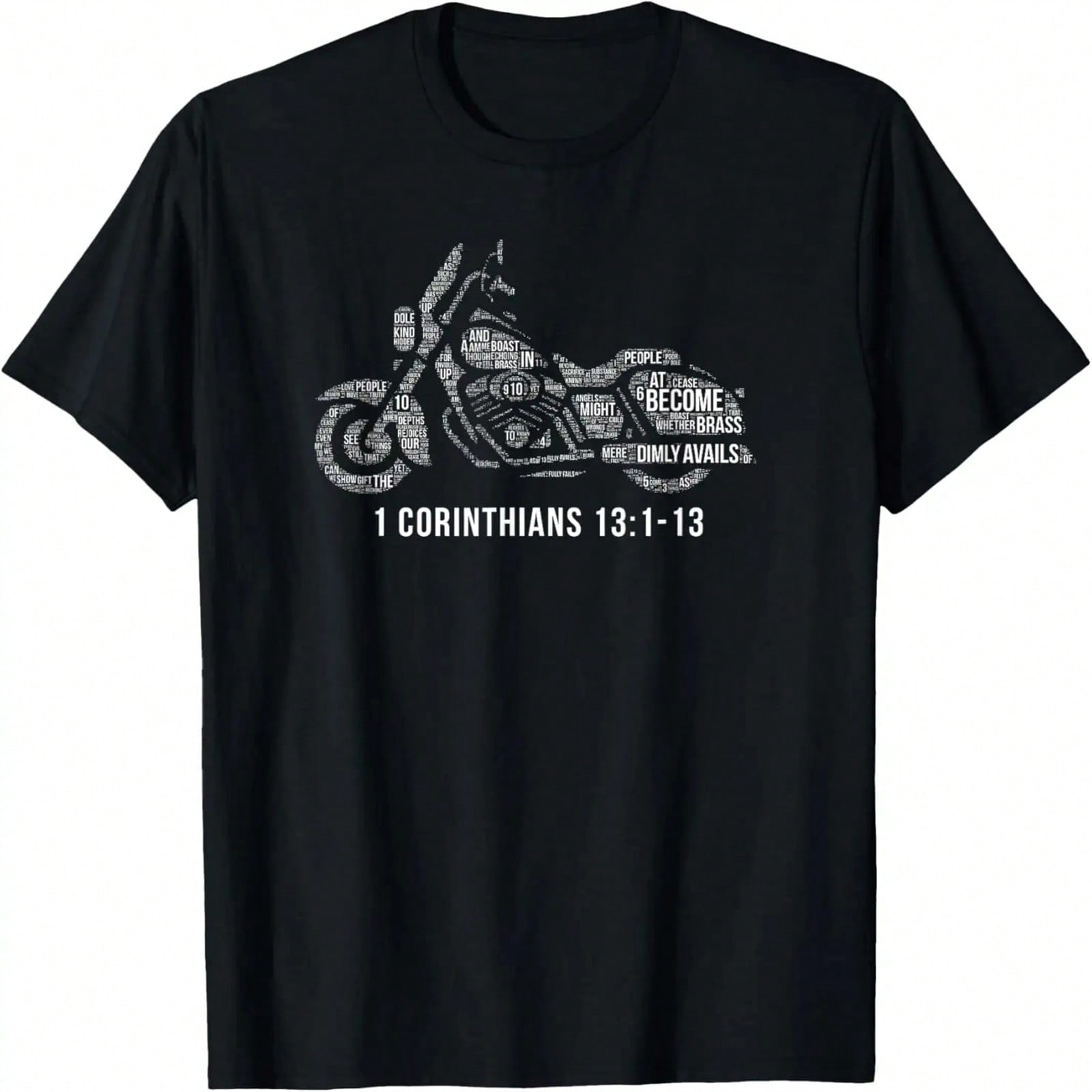 Biker Shirt For unisex Motorcycle Ride Bible Verse T-Shirt S разноцветный