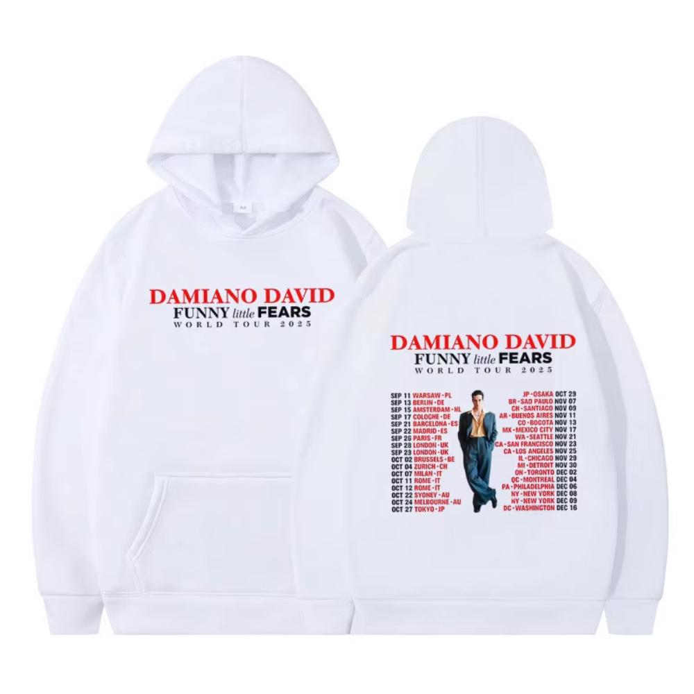 Album Funny Little Fears Damiano David Welttournee Hoodies Herren Damen Langarm Freizeit Übergroßer Pullover