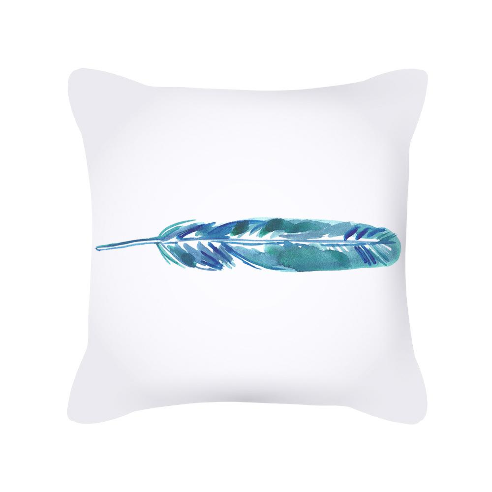 

New Green Landscape Geometric Peach Skin Printed Pillow Cover Cushion Cover 45 * 45cm