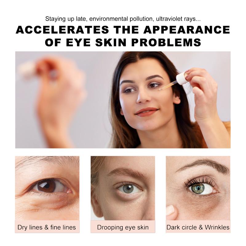 Retinol eye serum diminishes fine lines, puffiness, and dark circles, leaving the skin around the eyes firm and supple one size