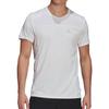 adidas T Shirts Men's White Crew Neck Moderate Straight Fit GK4302