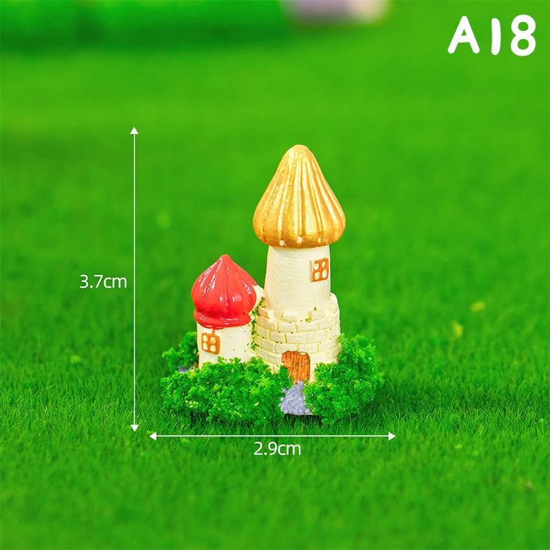Mini Landscaping House Small Statue Figurine Crafts Figure Ornament Miniatures Home Decoration