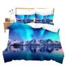 Aurora Duvet Cover Natural Scenery Bedding Set for Girls Boys Northern Light Comforter Cover Mountain Bedspread Full Queen Size