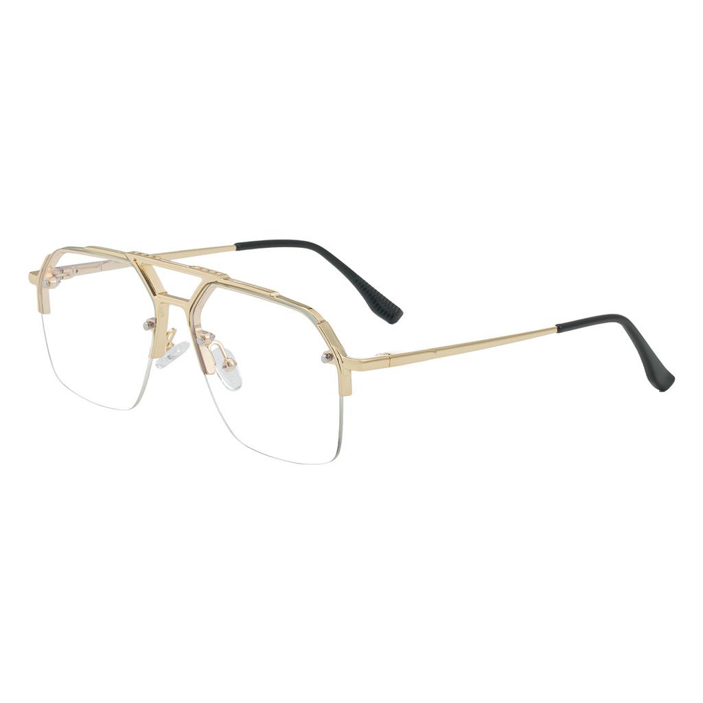 JYL TS Men's Double-Bridge Semi-Rimless - Retro Oversized Sun Shades KSL-98341