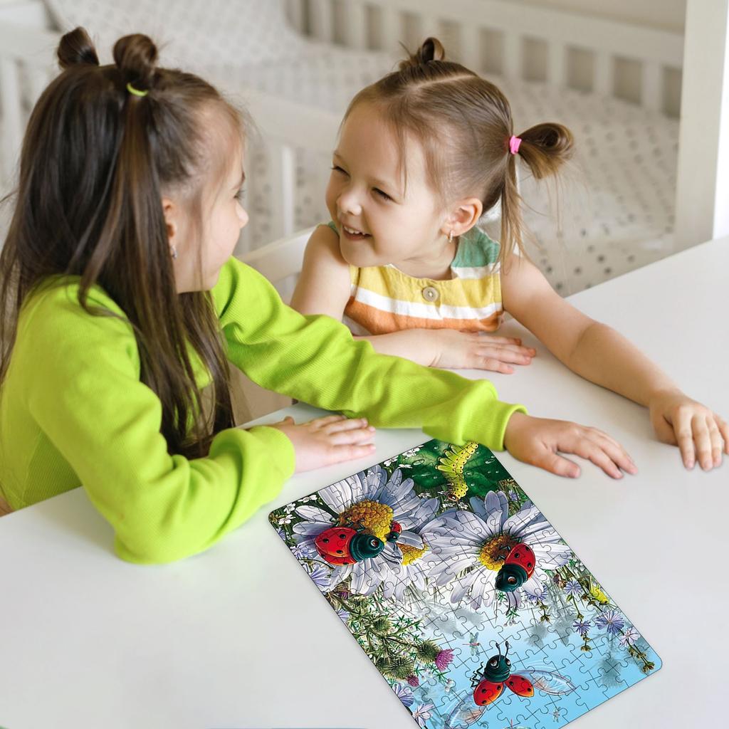 Seven-Spotted Paper Puzzle DIY Animal Model Educational Craft Toy For Kids