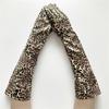 Trendy Animal Pattern Extended Cuffs Gloves With Soft PU Fashion Costume Accessory For Cold Weather Protection
