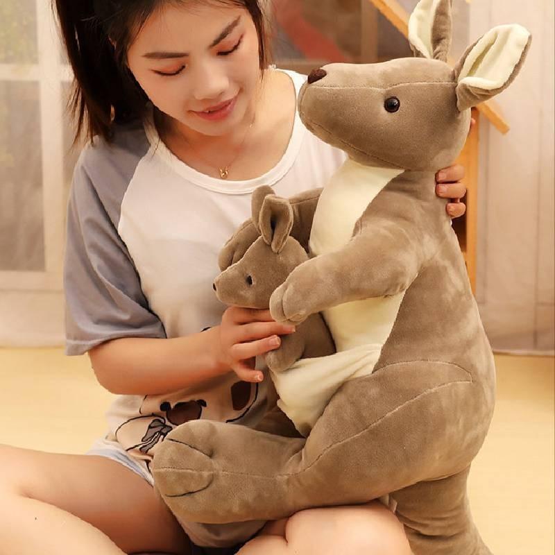 Adorable Kangaroo Plush Toy Soft Stuffed Animal Perfect Children Gift 27cm 35cm 60cm