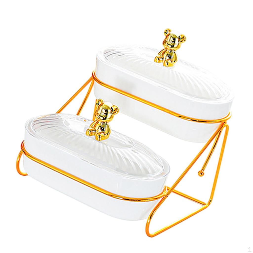 Dessert Platter with Lid for Cakes And Dried Fruits Serving