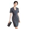La Chapelle Square Neck Anti-Wrinkle Midi Dress