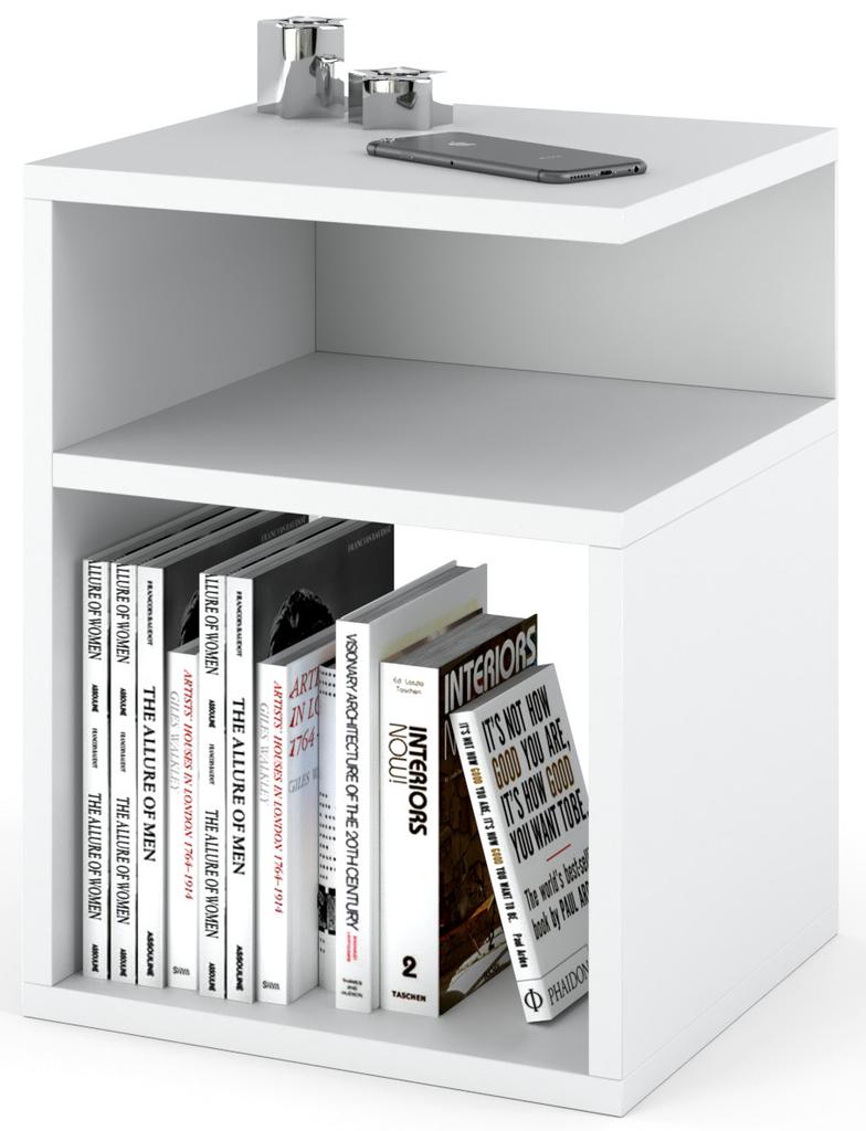 Modern White Nightstand 30cm Bedside Table Bedroom Furniture Nakastlik