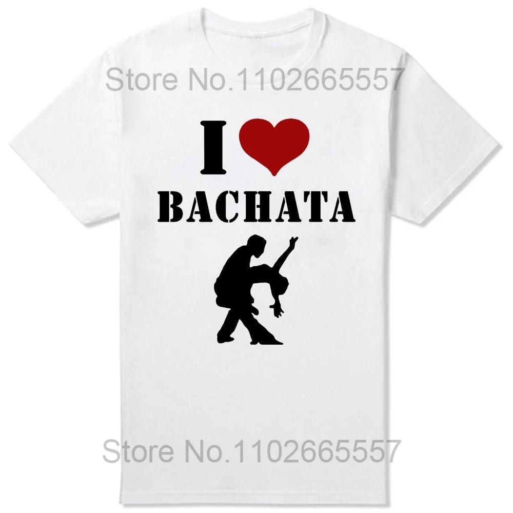 Funny I Love Bachata Dance Retro Vintage Tee Tops Round Neck ShortSleeve Fashion Tshirt Clothing Casual Basic Tshirts