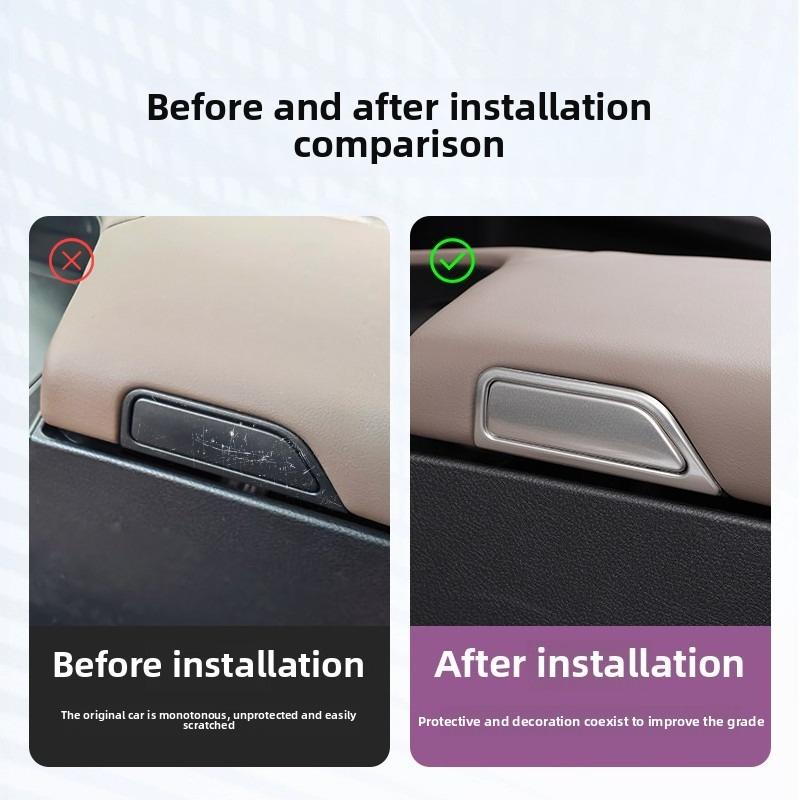 Adesivo Decorativo Botão Interruptor Caixa Apoio de Braço Console Central Protetor Anti-Risco de Aço Inoxidável para Lexus ES200 ES300h 2018+