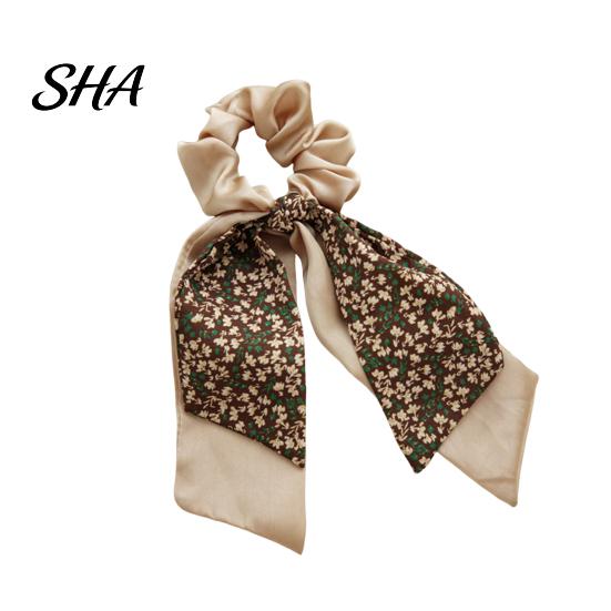 Floral Hair Tie for Women, High Elastic Rubber Band with Comfortable Splicing Design, Versatile Ponytail Bun Accessories Accessory B