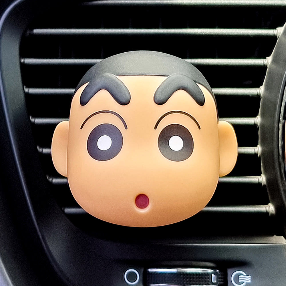 [BelleaMant] Crayon Shin-chan-Charakter, großes Gesicht, Auto-Lufterfrischer, Lüftungsdiffusor, Buri Buri Mo