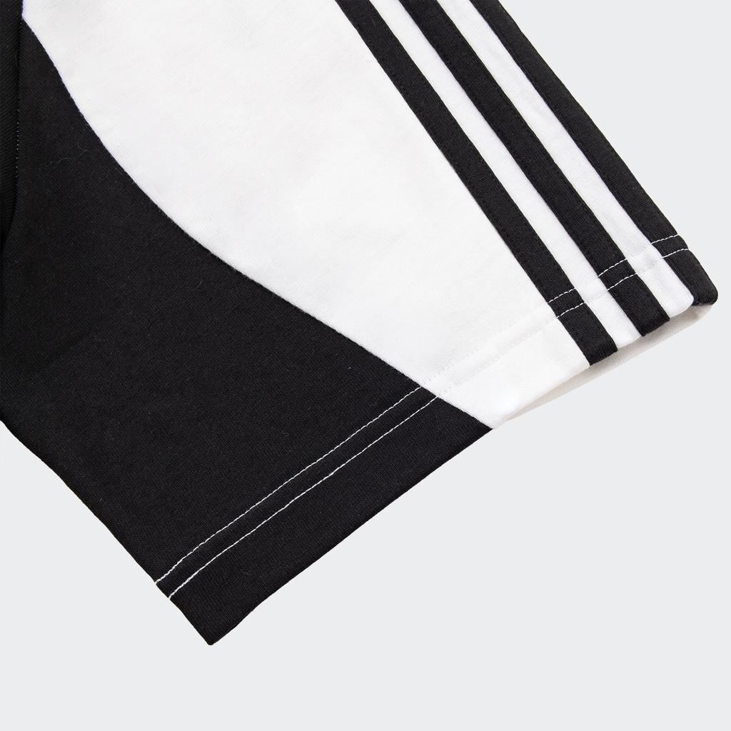 Adidas Originals Archive Striped Logo Print Pullover Sports Short Sleeve T-Shirt Men Tops White Black JM7284